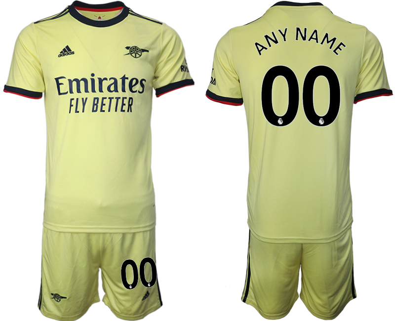 Men 2021-2022 Club Arsenal away yellow customized Soccer Jersey->arsenal jersey->Soccer Club Jersey